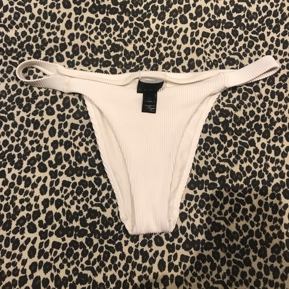 White Ribbed Bottoms L.A Hearts
